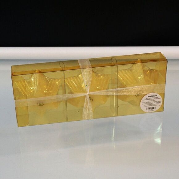 Vintage Crate and Barrel Candles Christmas Snowflake Box Of 3 - Picture 3 of 7